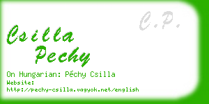 csilla pechy business card